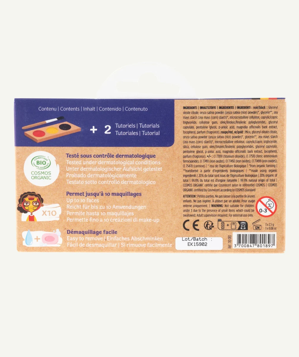 NAMAKIKIT 3 COULEURS NINJA ET SUPER HÉROS ROUGE OR ET NOIR