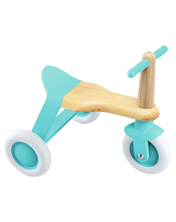 Rutschrad ROLL IT aus Holz in türkis