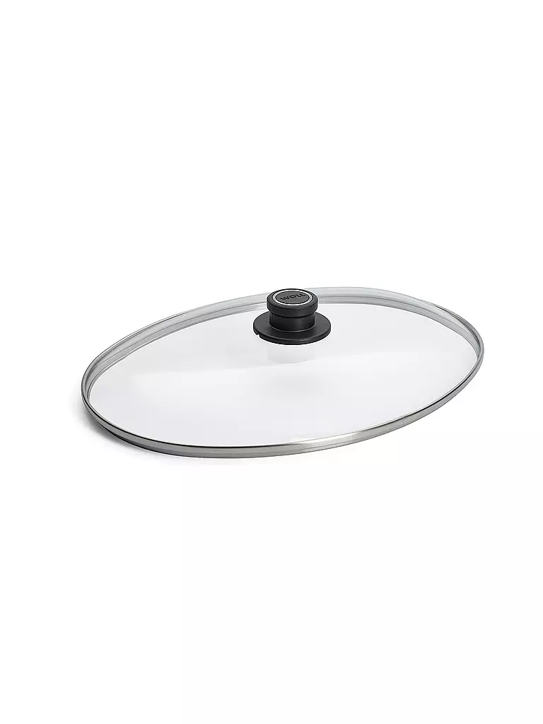 WOLL Sicherheitsglasdeckel Oval 38x28cm Glas transparent