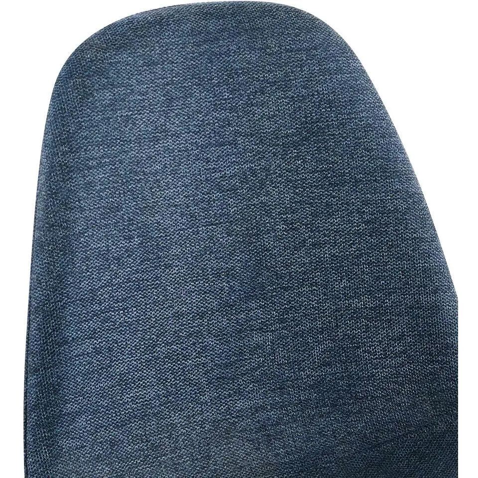 CLP Set van 4 Eetkamerstoel Napier zwart Frame - Stof - donkerblauw
