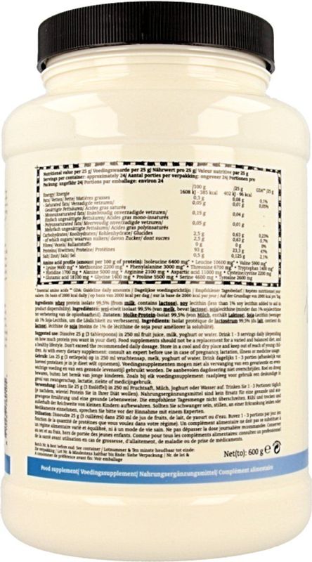 Royal Green - Whey Protein Isolate - Eiwitshake - 600 Gram - 100% Pure Wei-eiwit