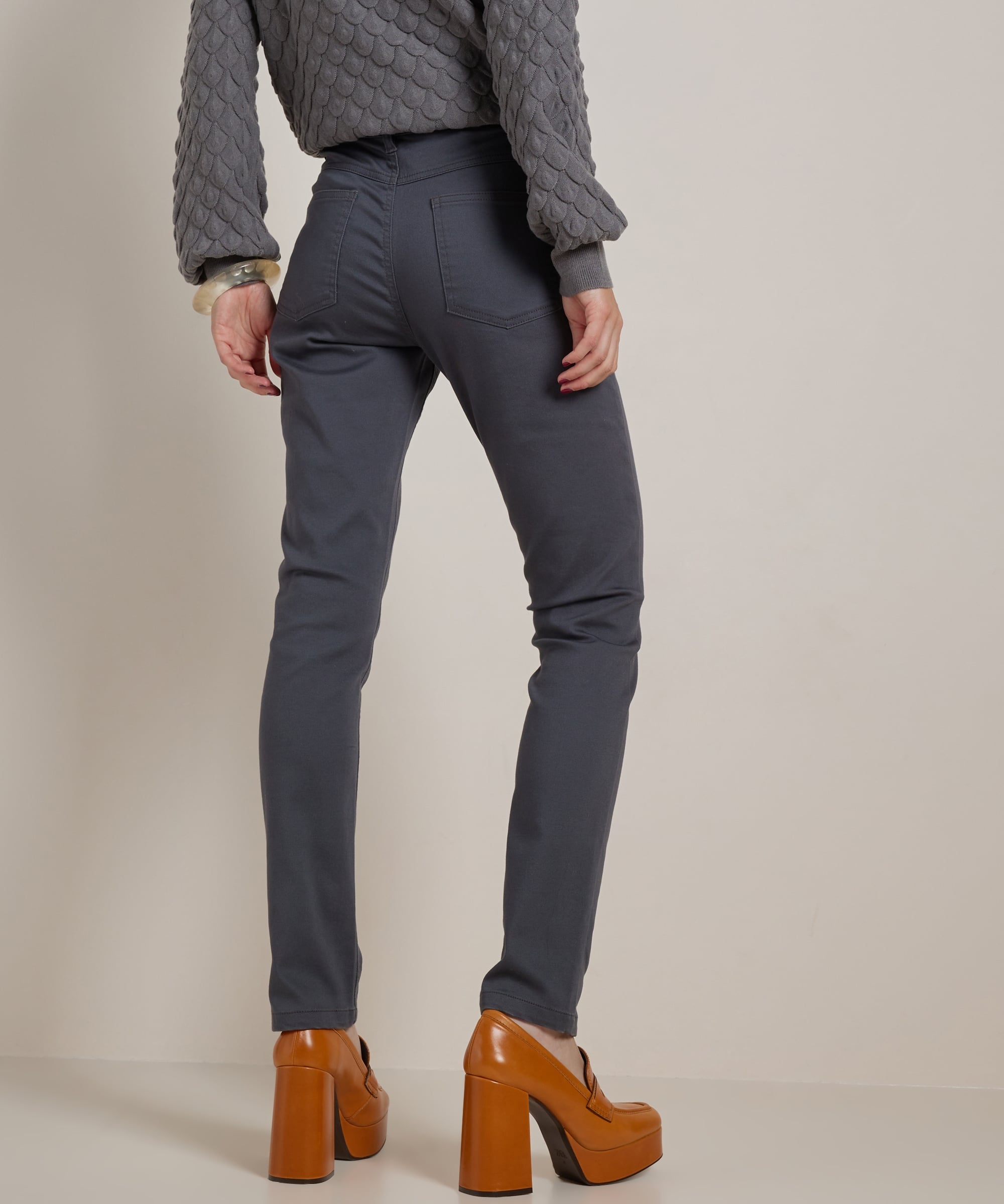 slim fit broek stretch twill