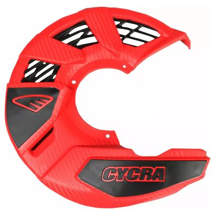 Protège Disque CYCRA Tri Flow pour disque avant rouge - Rouge