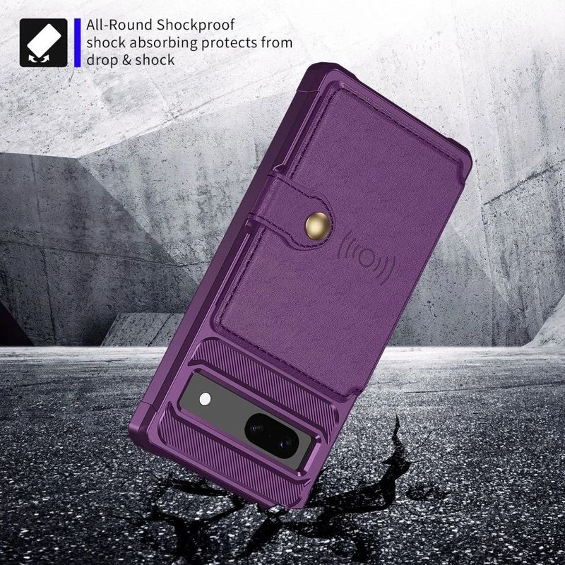 Portemonnee - Hoesje voor Google Pixel 7a - Paars - Back Cover met Pasjeshouder