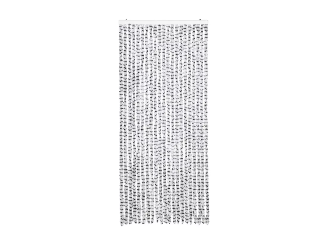 Moustiquaire Gris clair et gris foncé 90x220 cm Chenille