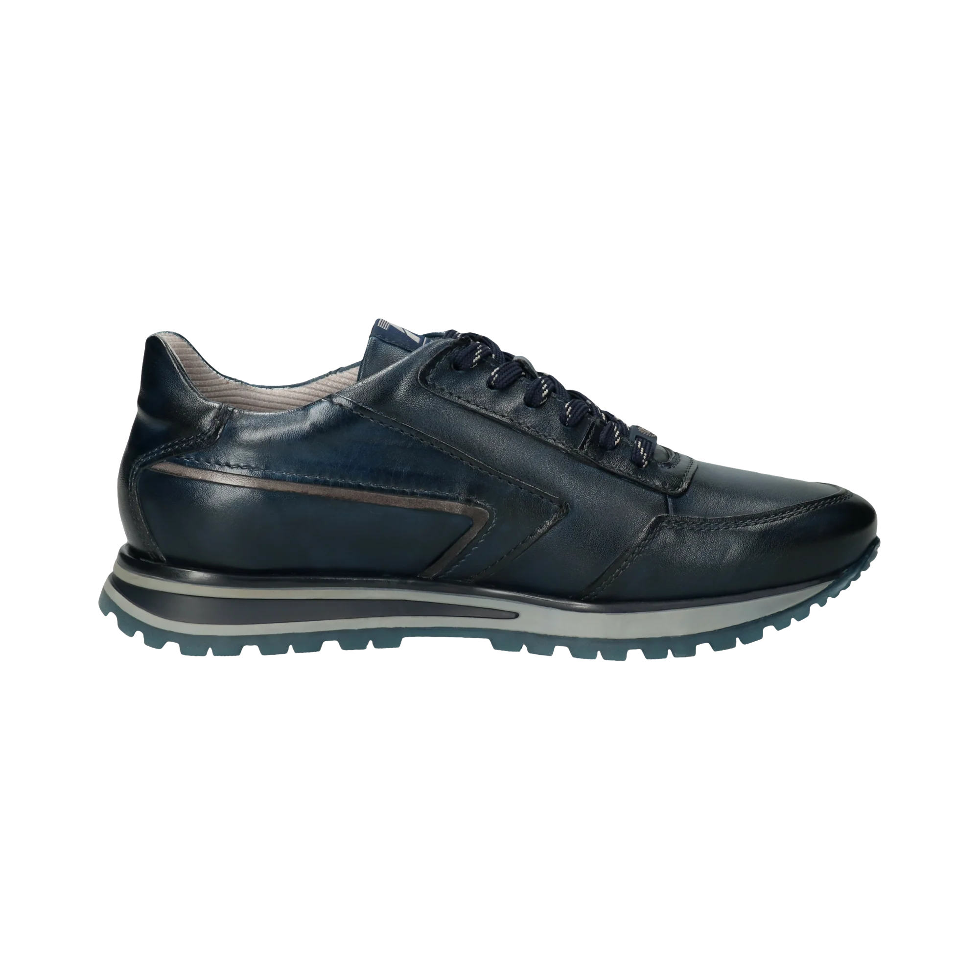Leder Sneaker dunkelblau