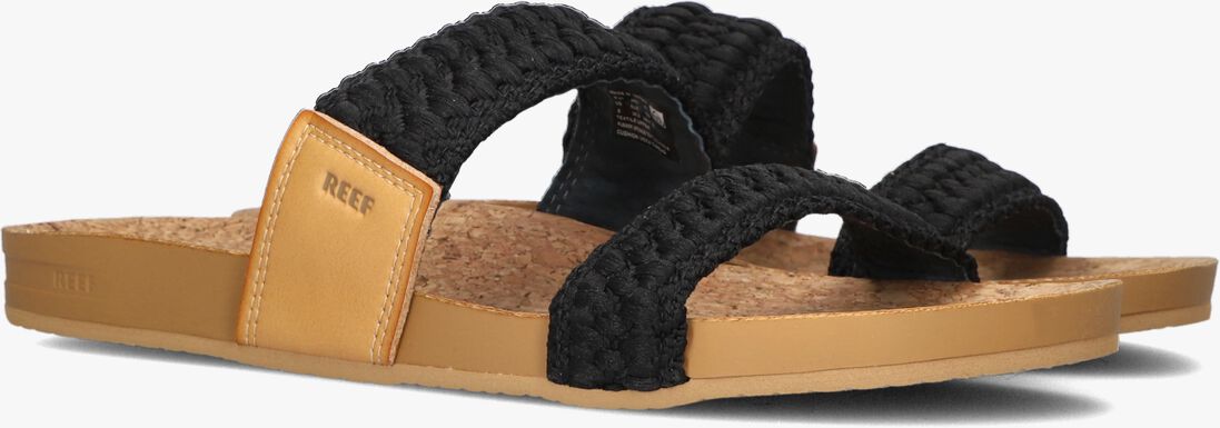 REEF zwarte reef slippers cushion vista thread