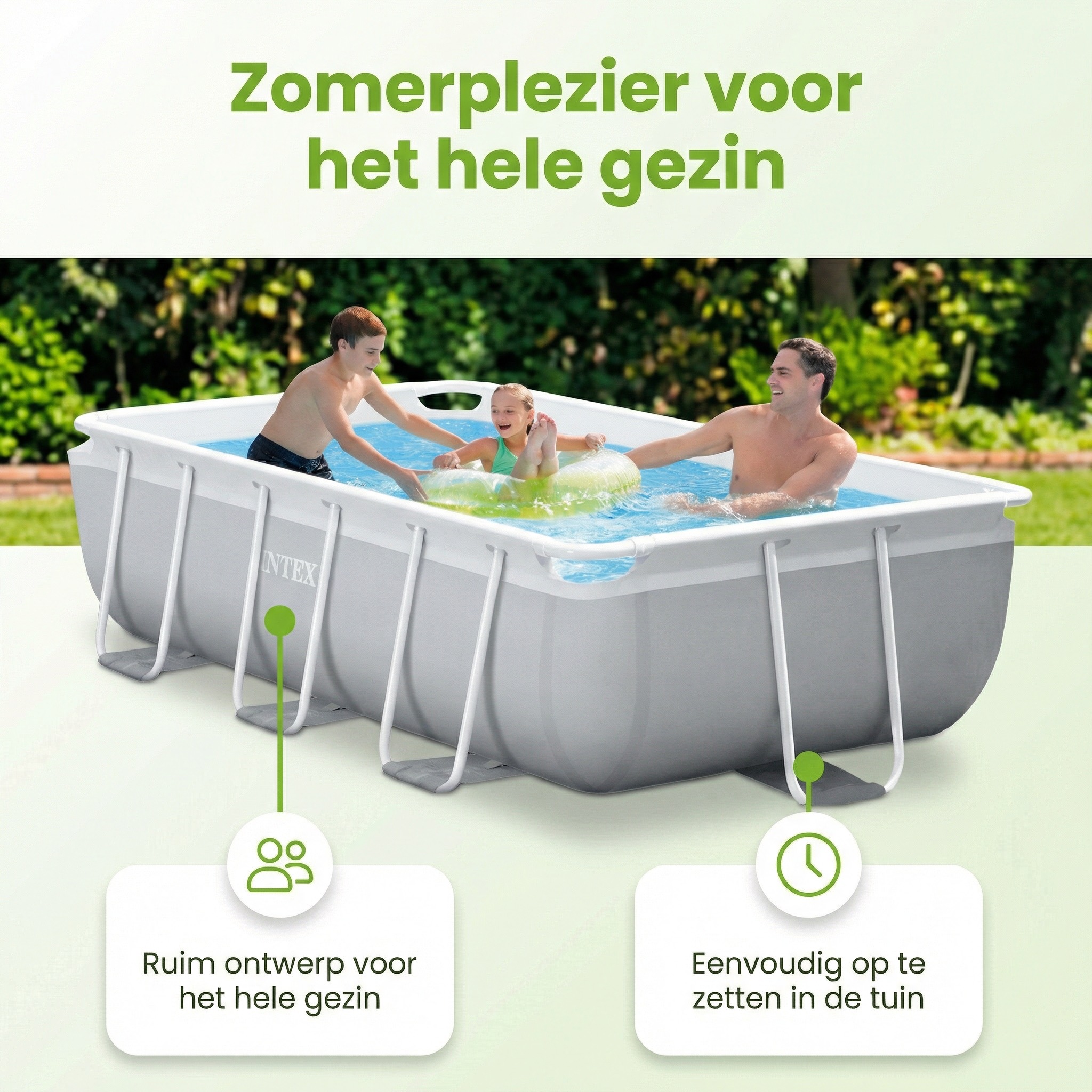 Intex prism frame 300x175x80cm zwembad – 4-delig