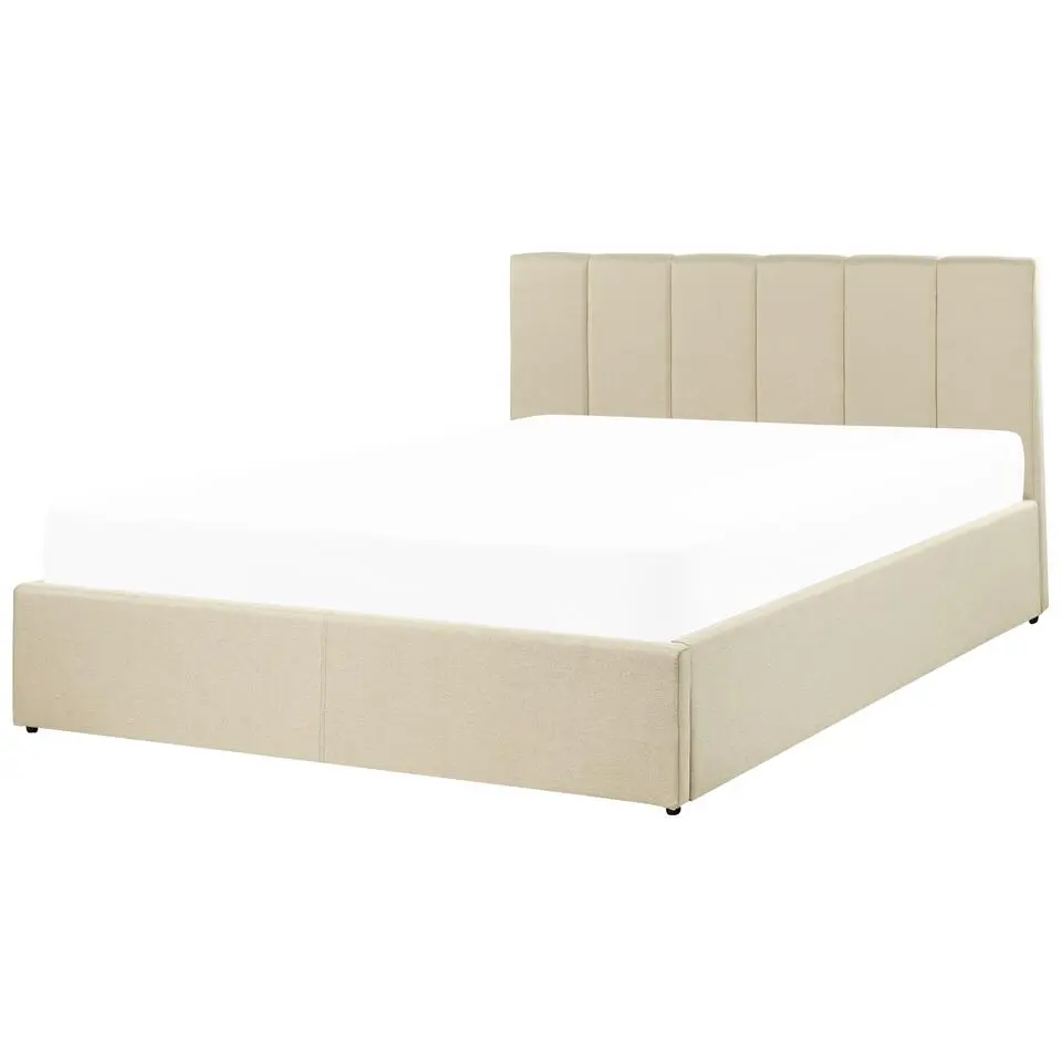 DREUX - Bed met opbergruimte - Beige - 140 x 200 cm - Polyester