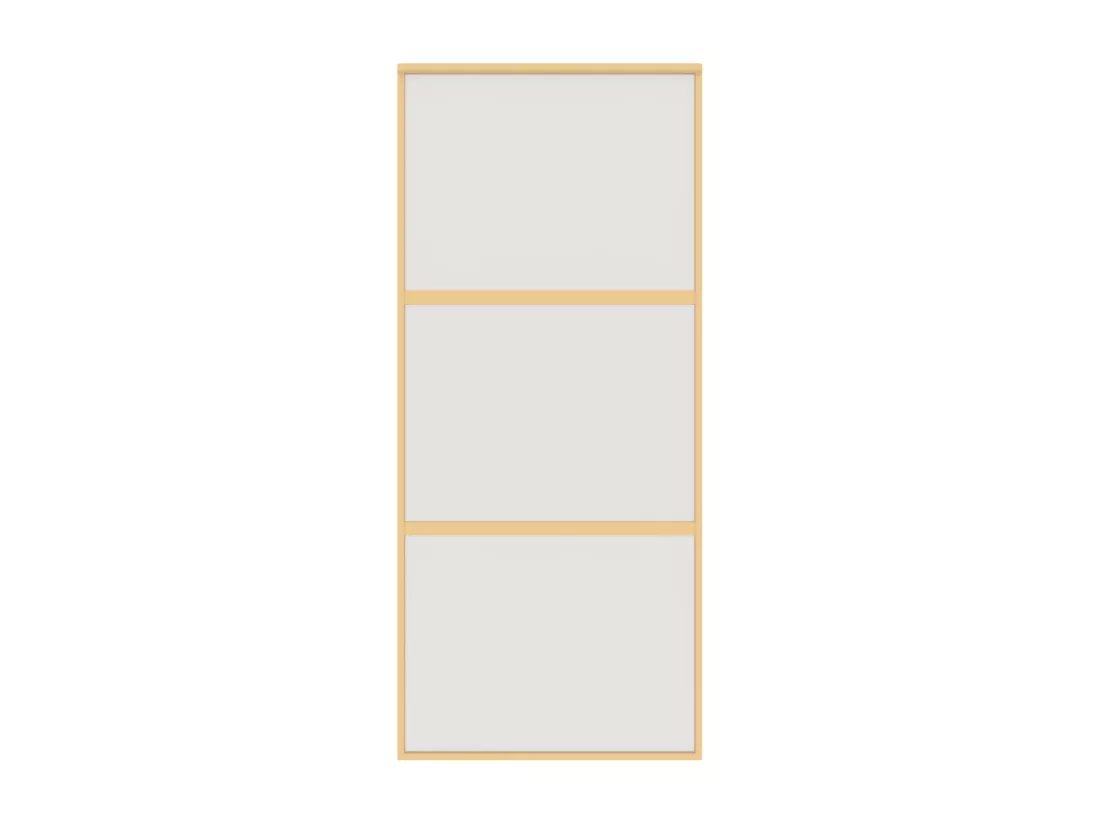 Porte coulissante doré 90x205 cm verre ESG dépoli et aluminium