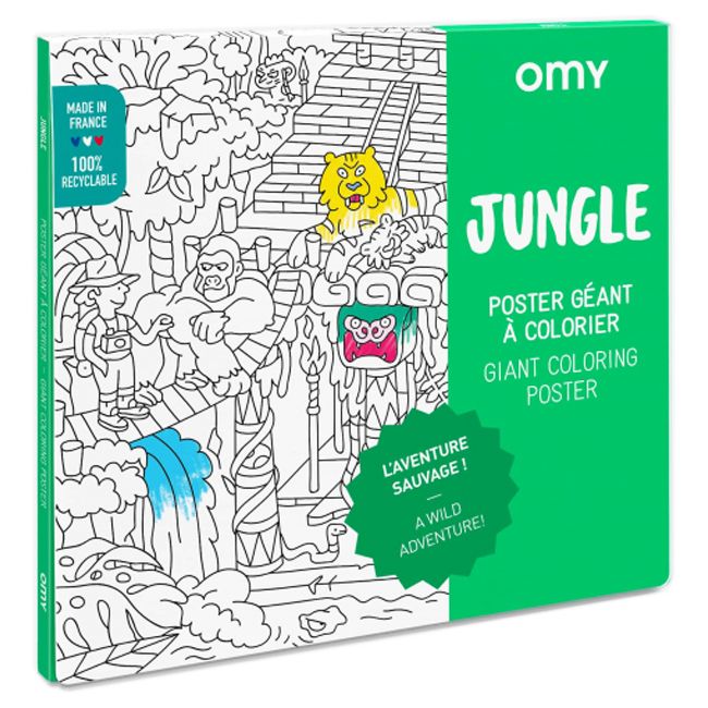 Poster géant Jungle à colorier Omy