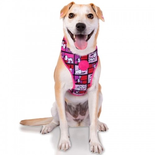 Coleira rosa para cães Zooz com estampa do Snoopy