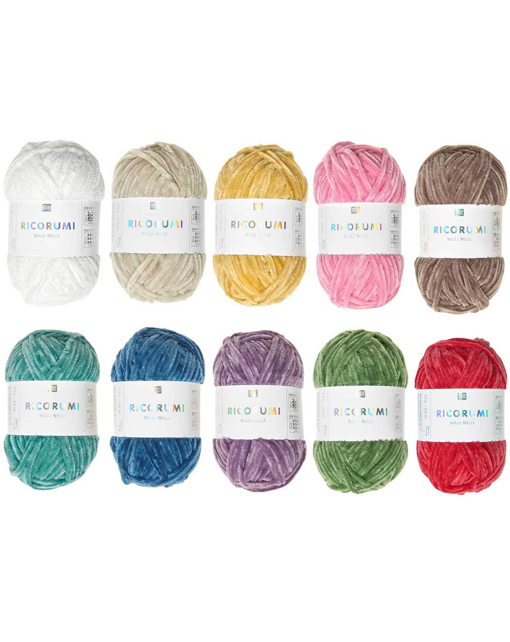 Häkelgarn RICORUMI NILLI NILLI RAINBOW 10er-Set