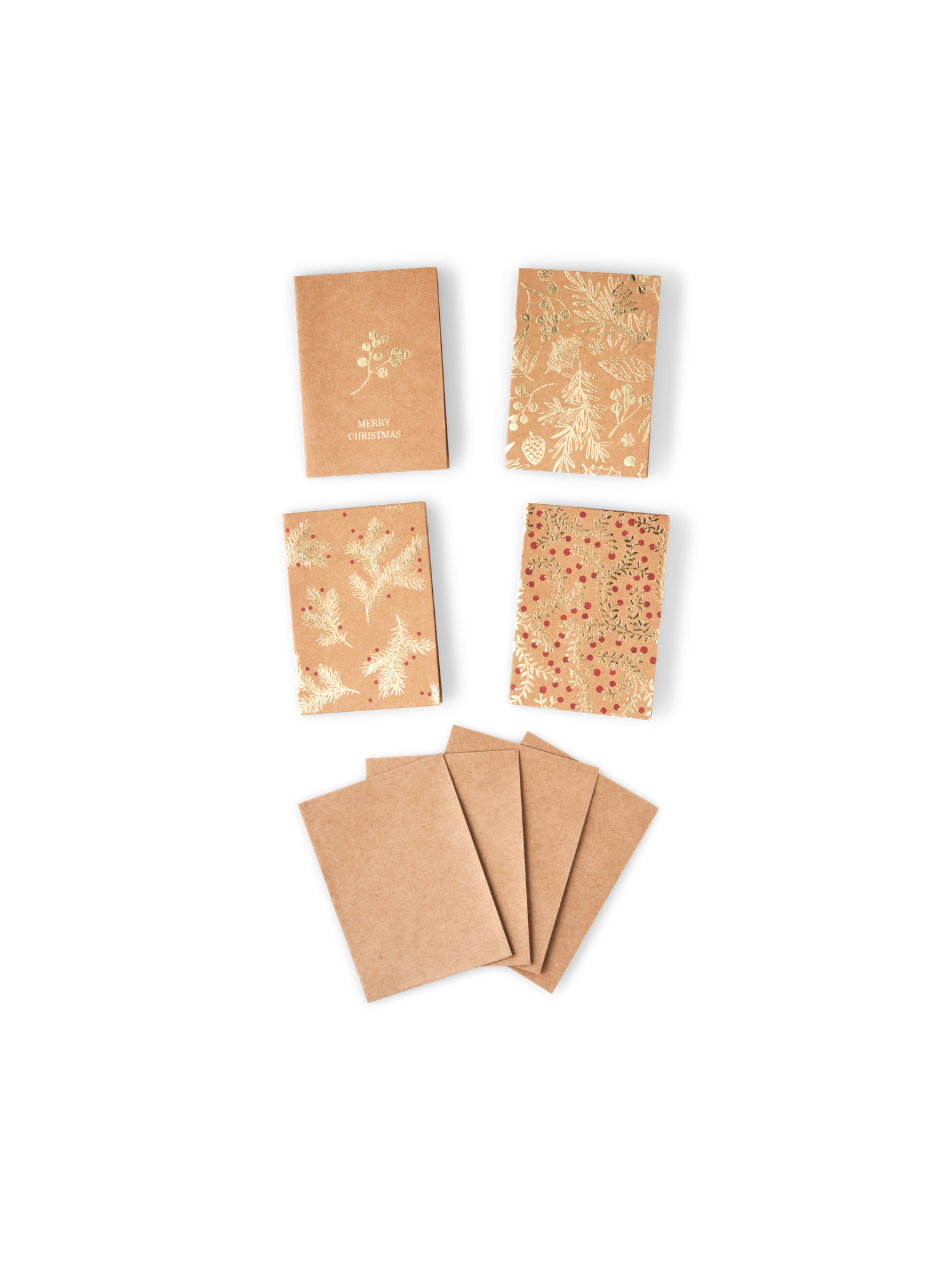 Kort med konvolutter | Papir. 8 x 11 cm. 4 stk. | Craft