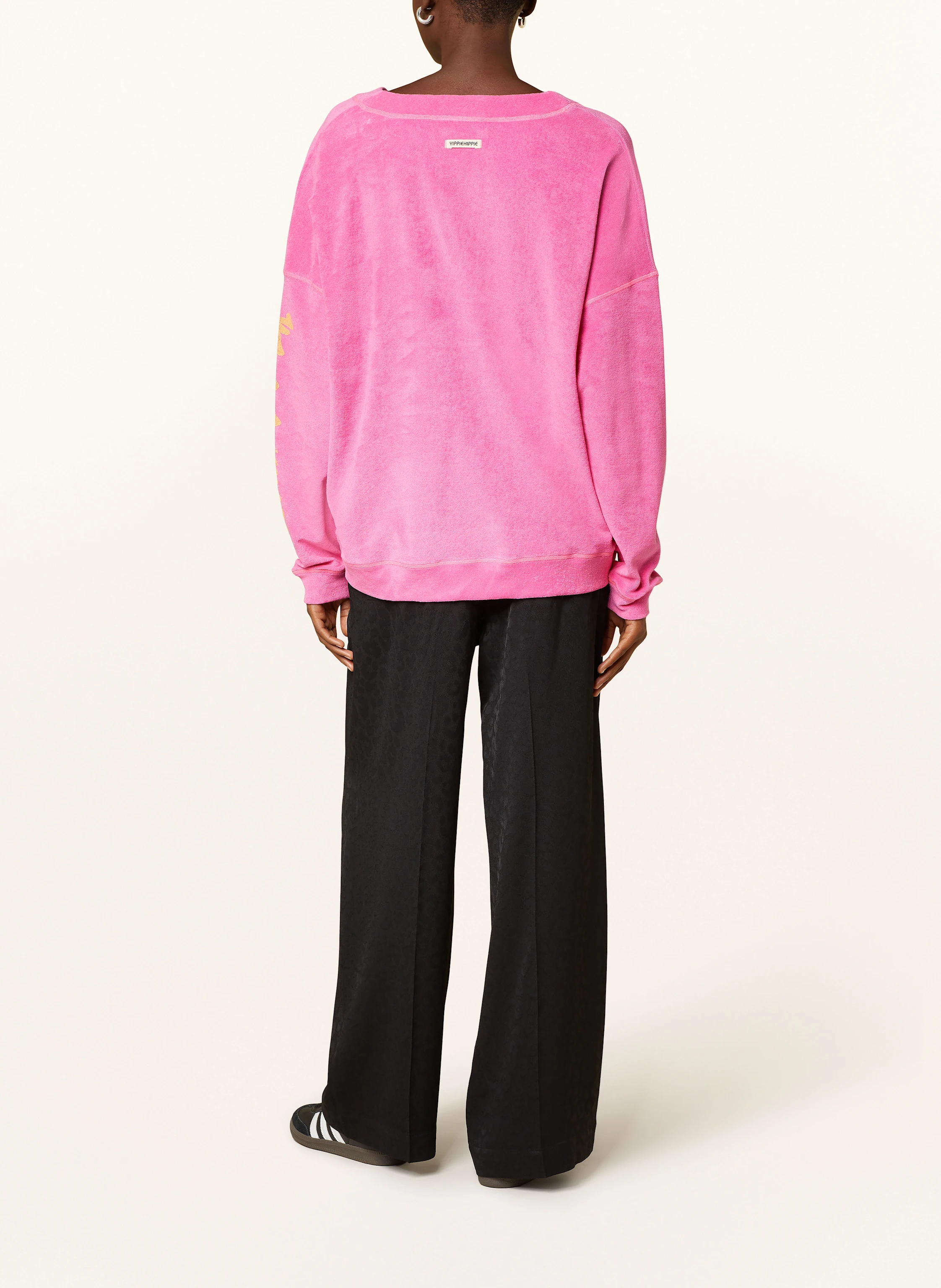 yippie hippie Oversized-Shirt aus Frottee