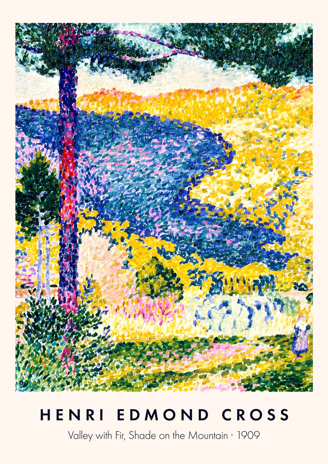 Tal mit Tanne, Schatten auf dem Berg von Henri Edmond Cross