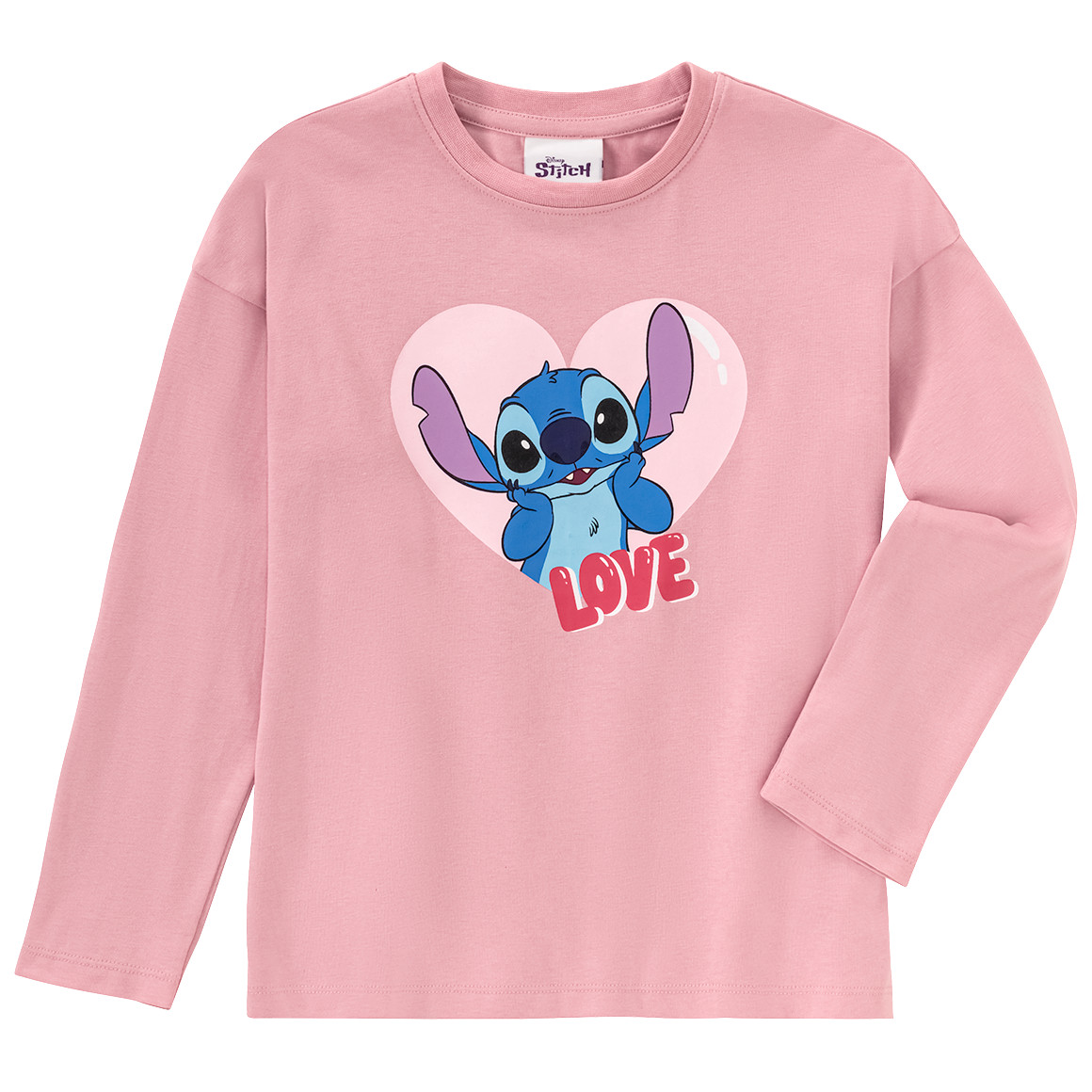 Topolino Disney Stitch Langarmshirt mi Print rosa