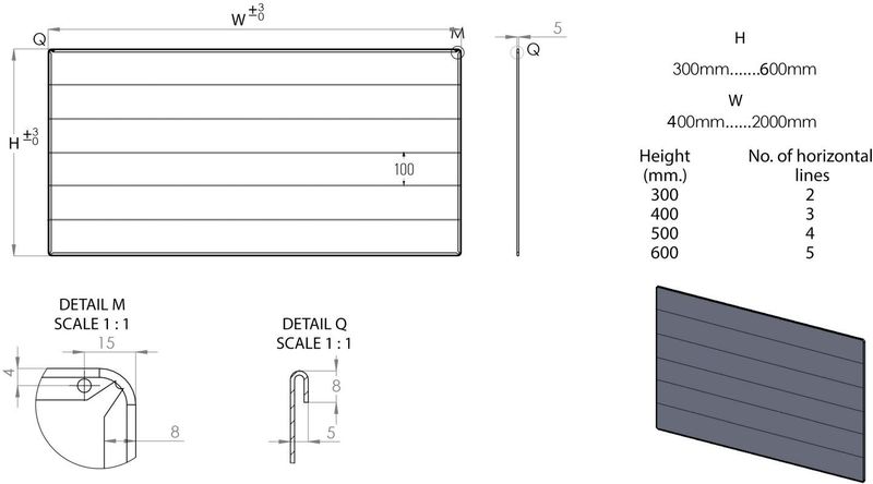 Eastbrook - Plaat voor Paneelradiator - Wit Glans - 80x30 cm