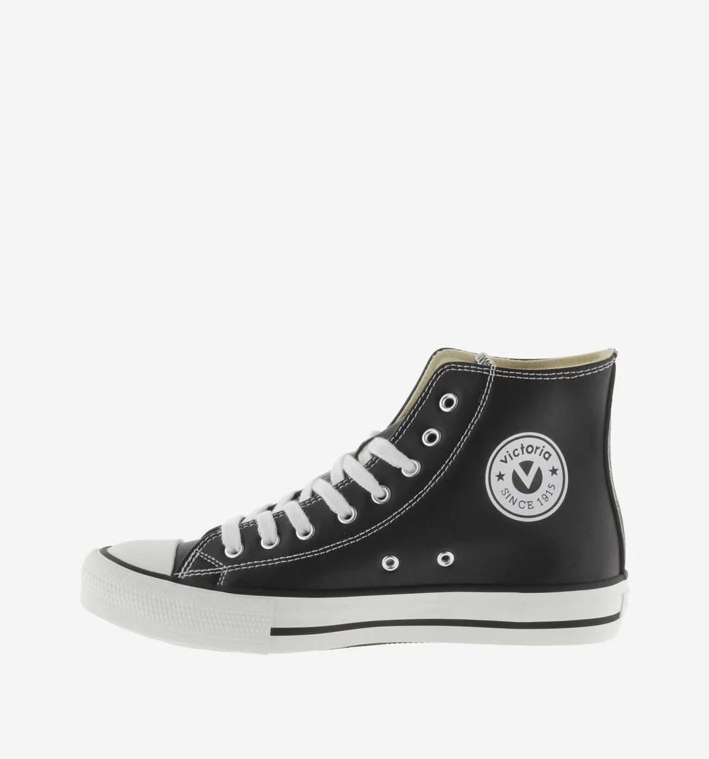TRIBU FAUX LEATHER MID BOOTNEGRO