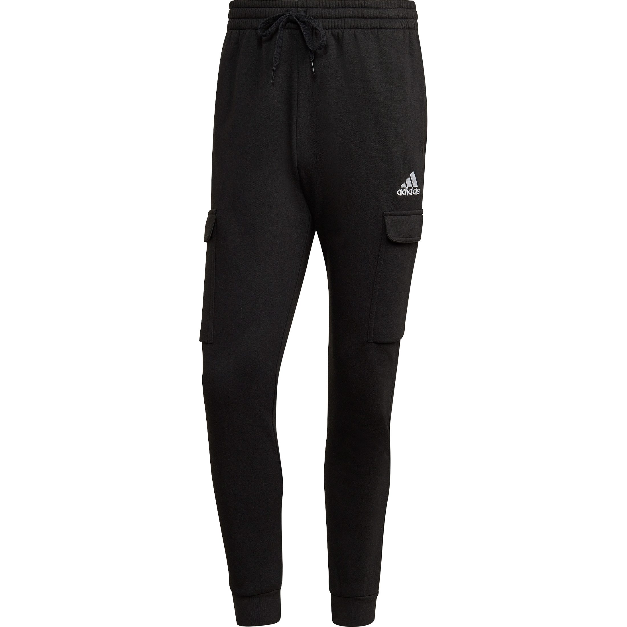 adidas Essentials Fleece Regular Tapered Cargohose Herren schwarz