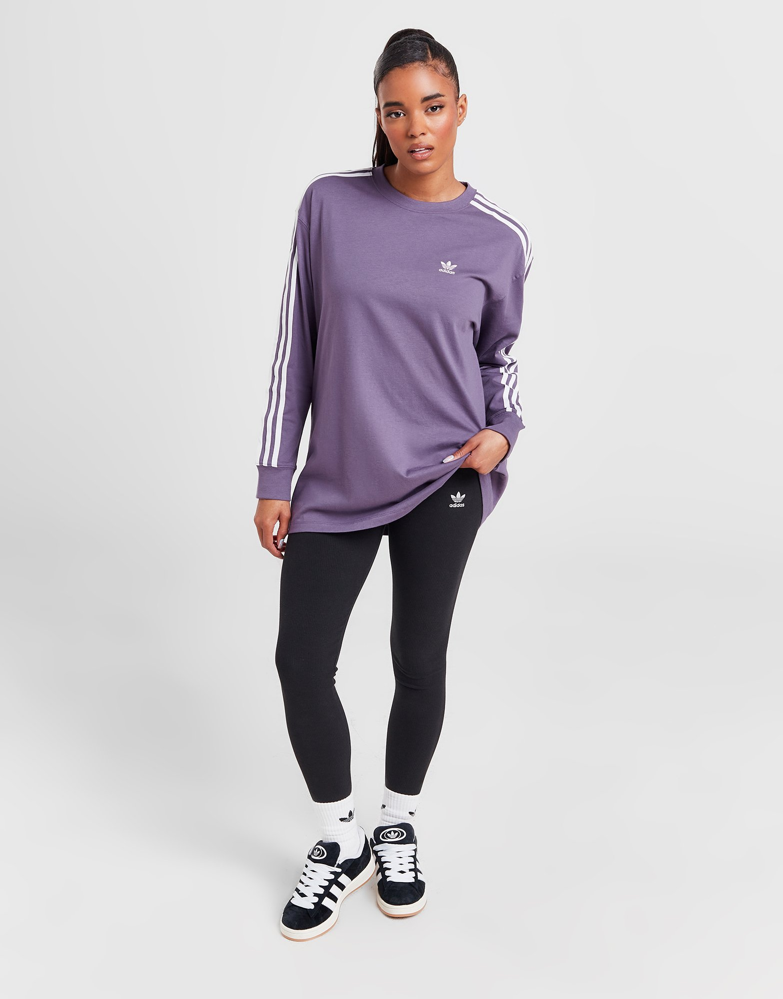 adidas Originals T-shirt Manches Longues Boyfriend Femme