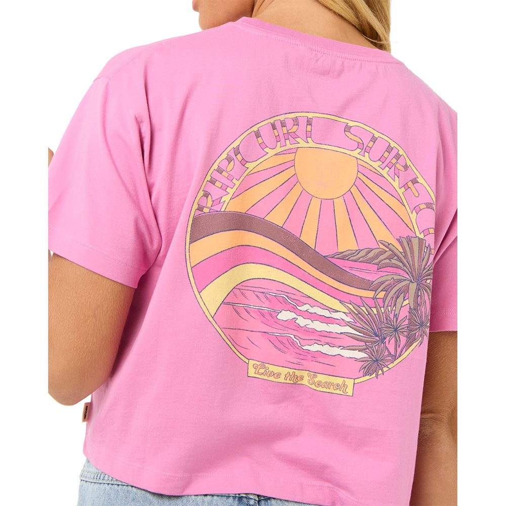 Rip Curl Sun & Sea Crop T-Shirt Damen pink