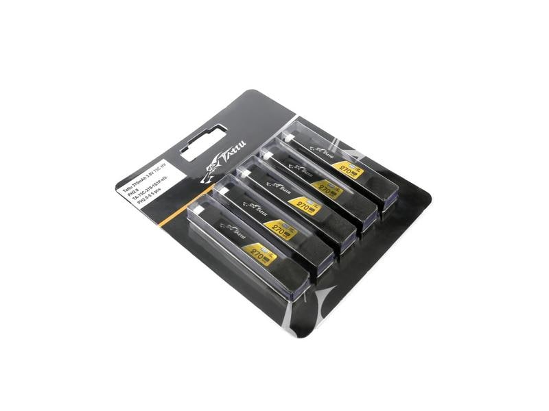 Tattu RC-Akku LiHV 270 mAh 3.8 V 75C 5 Stück Softcase 1S LiHV-Akku für RC Flugmodelle