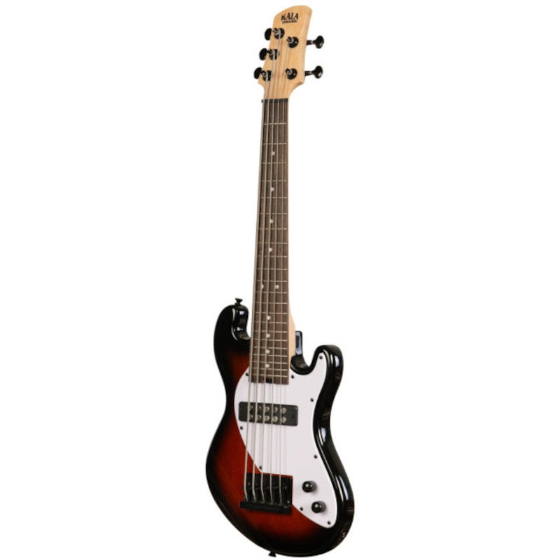 Kala Solid Body 5-String Fretted U-Bass Tobacco Burst 5-snarige elektrische basgitaar met gigbag