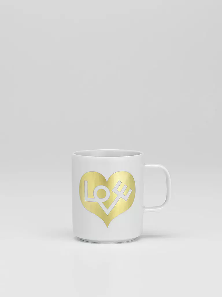 VITRA Henkelbecher - Tasse Coffee Mug  Love Heart Gold gold