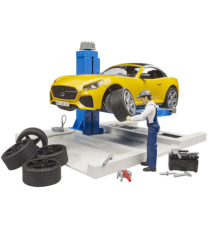 Bruder Spielset - bworld - Autowerkstatt m. Roadster - 62112