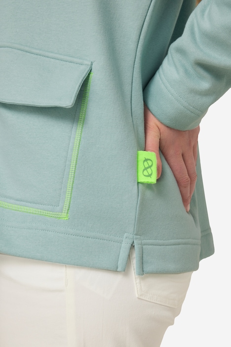 Sweatjacke, Stehkragen, Rücken-Print, Zipper, OEKO-TEX