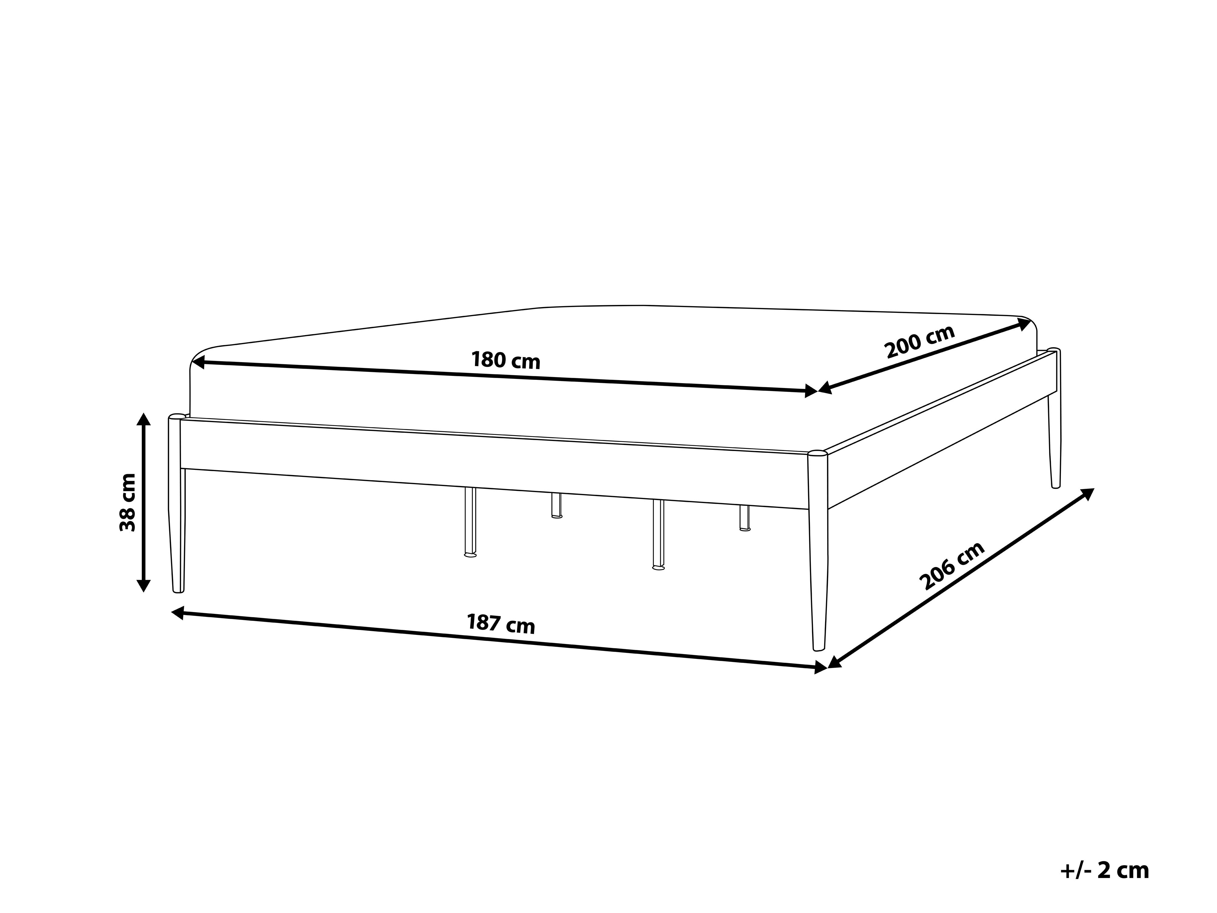 Bed Metaal VAURS 180 x 200 cm Zwart