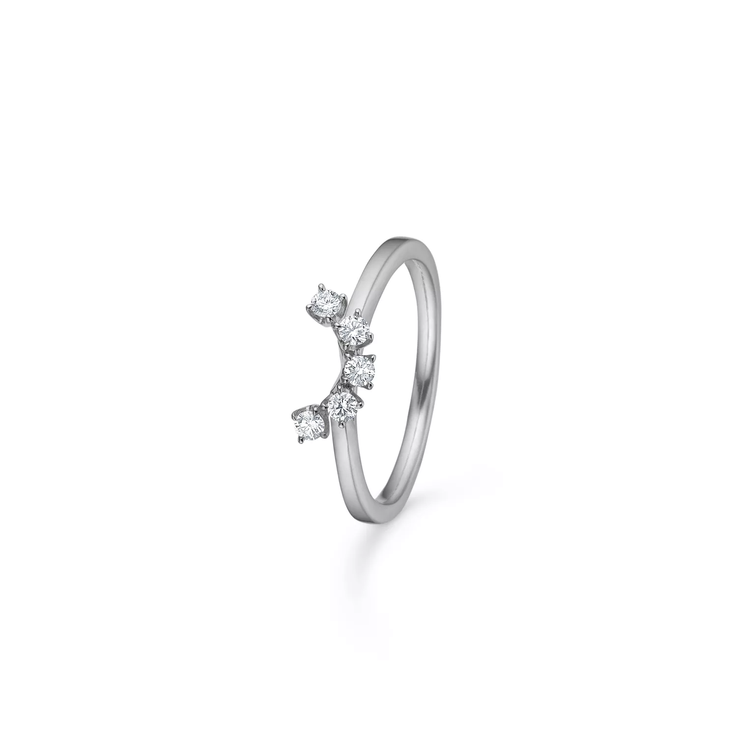 Mads Z Crown Tiara Ring 14 kt. Hvidguld 0,40 ct. 1641940