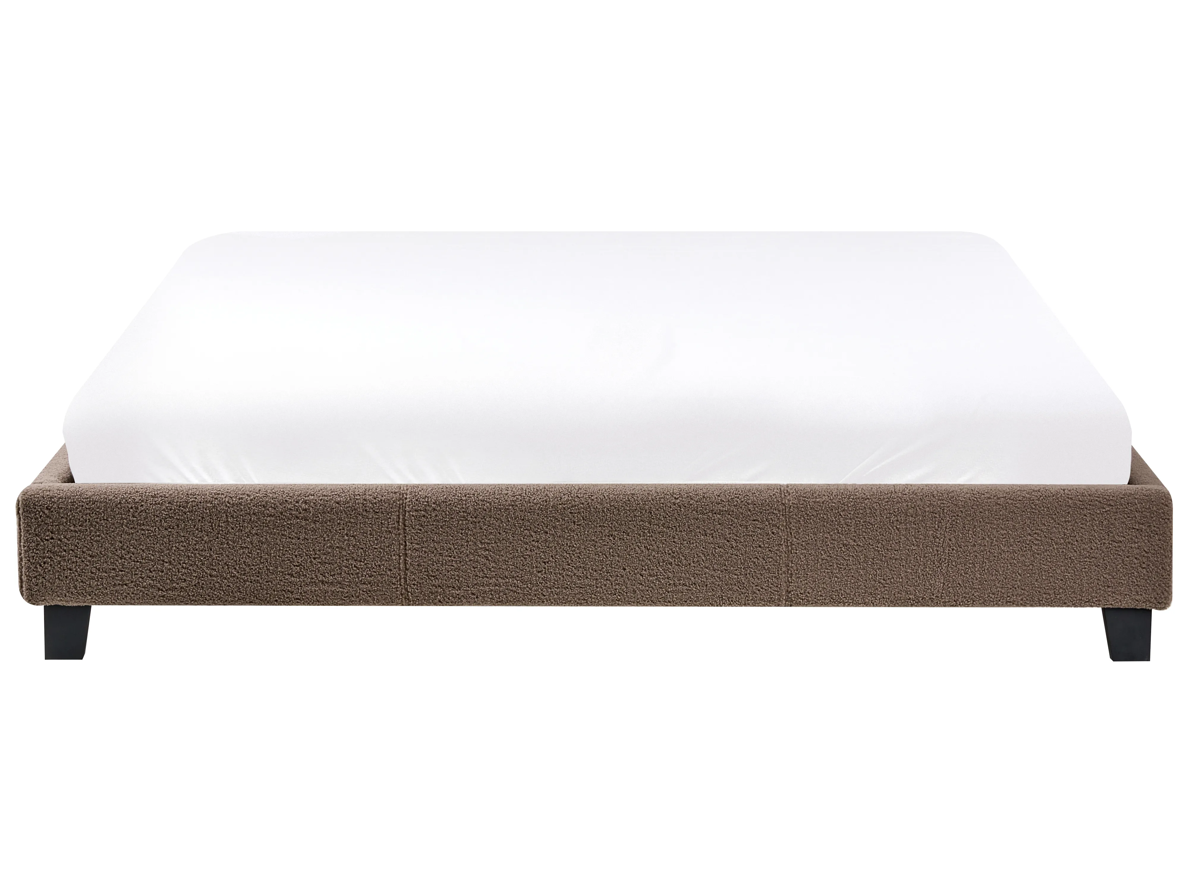 Bed zonder hoofdbord Bouclé ROANNE 180 x 200 cm Taupe