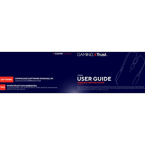 Trust GXT923 Ybar trådløs gaming mus