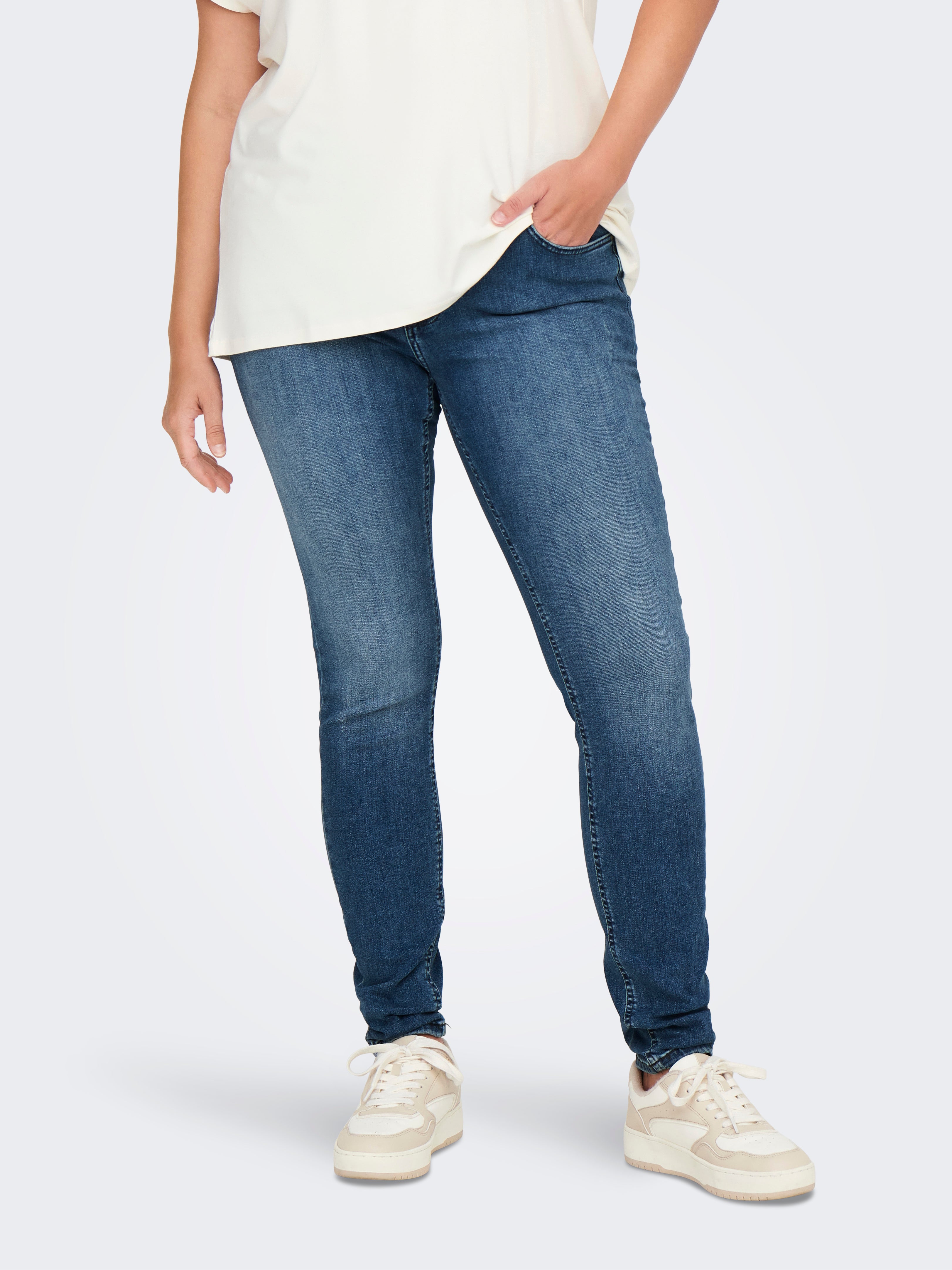 CARWILLY Mittlere Taille Skinny Fit Jeans Medium Blue Denim