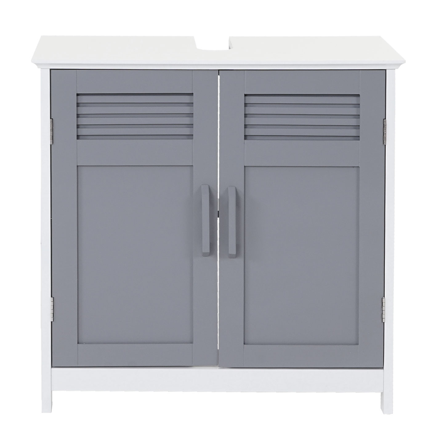 Waschbeckenunterschrank MCW-A85, Badschrank 60x60x30cm ~ grau