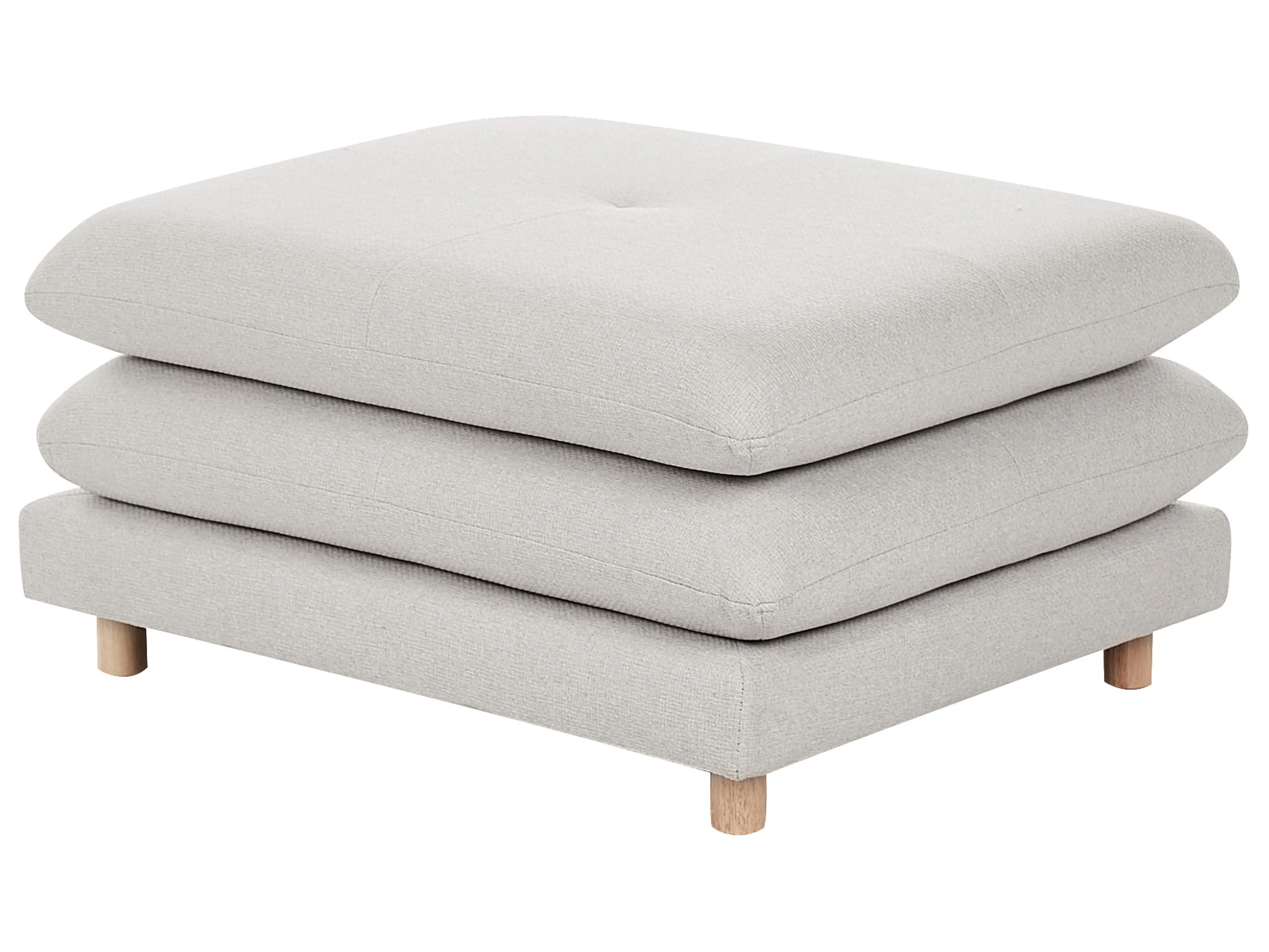Bank 2-zits HEDEN Stof Beige met ottomaan