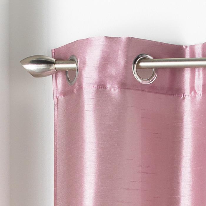 RIDEAU A OEILLETS 140X240CM SHANTUNG UNI SHANA ROSE