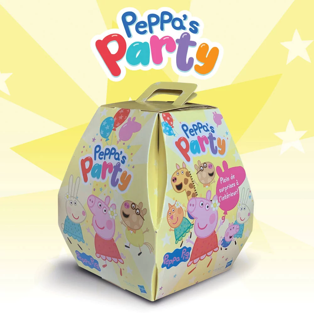 PEPPA PIG  BOITE SURPRISE AVEC FIGURINES STICKERS ET POSTER