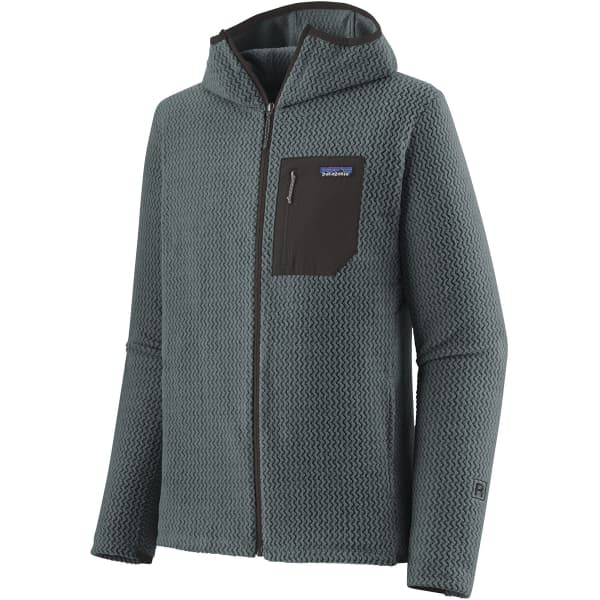 Veste polaire randonnée PATAGONIA M'S R1 AIR FULL-ZIP HOODY NOUVEAU GREEN