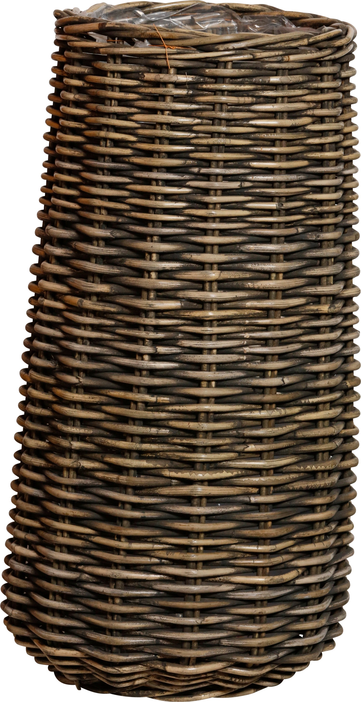 Plantenvaas rattan zwart D 36 H 70 cm