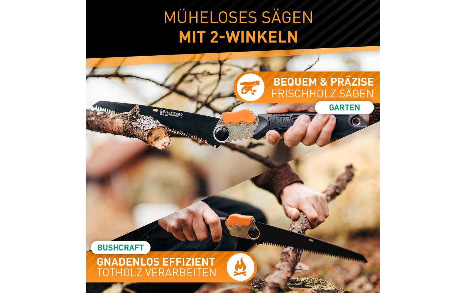 Astsäge klappbar mit Saftey Lock 21 cmHandsäge aus Karbonstahl