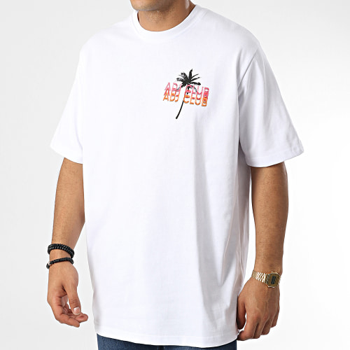 Tee Shirt Oversize Large KL-2105 Blanc Floral