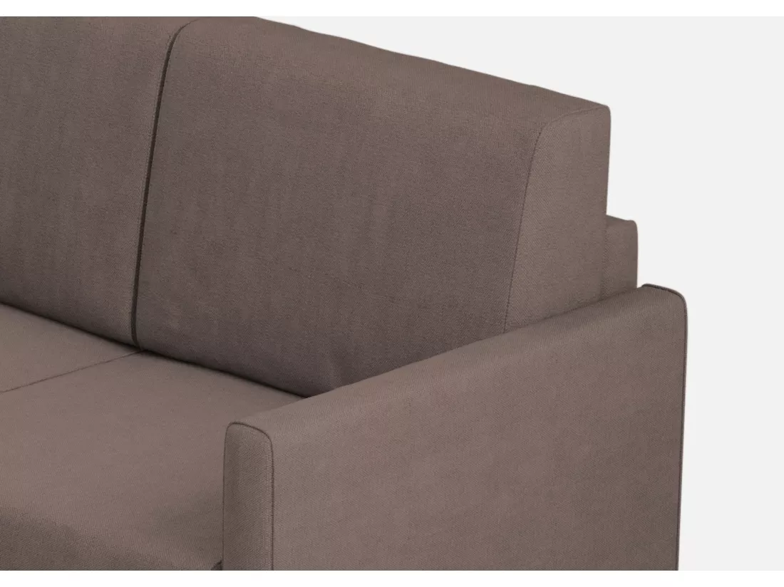 Canapé d'angle moderne italien tissu marron Korane - 5 tailles-Taille 281x281 cm