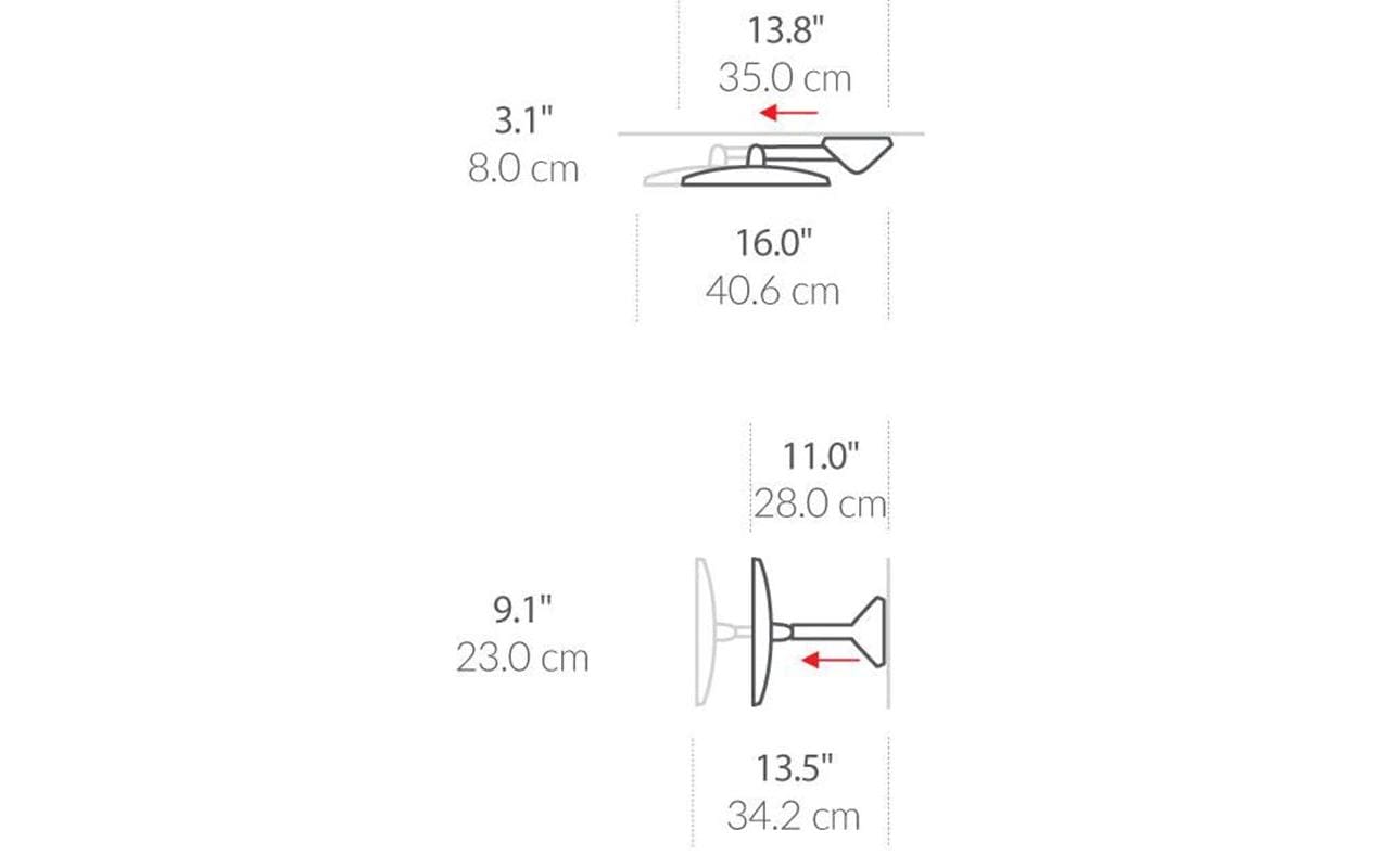 Kosmetikspiegel mit Sensor mit Wandhalterung dunkle Bronze<br>Kosmetikspiegel mit 5x Vergrösserung