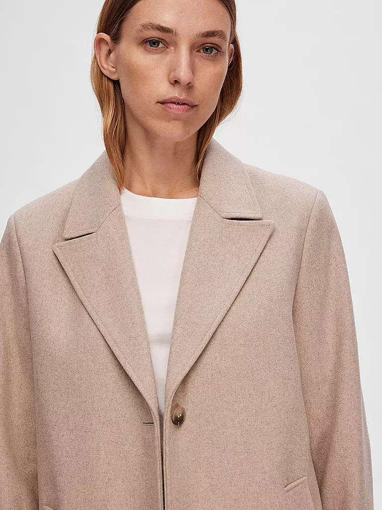 SELECTED FEMME Wollmantel SLFALMA  beige