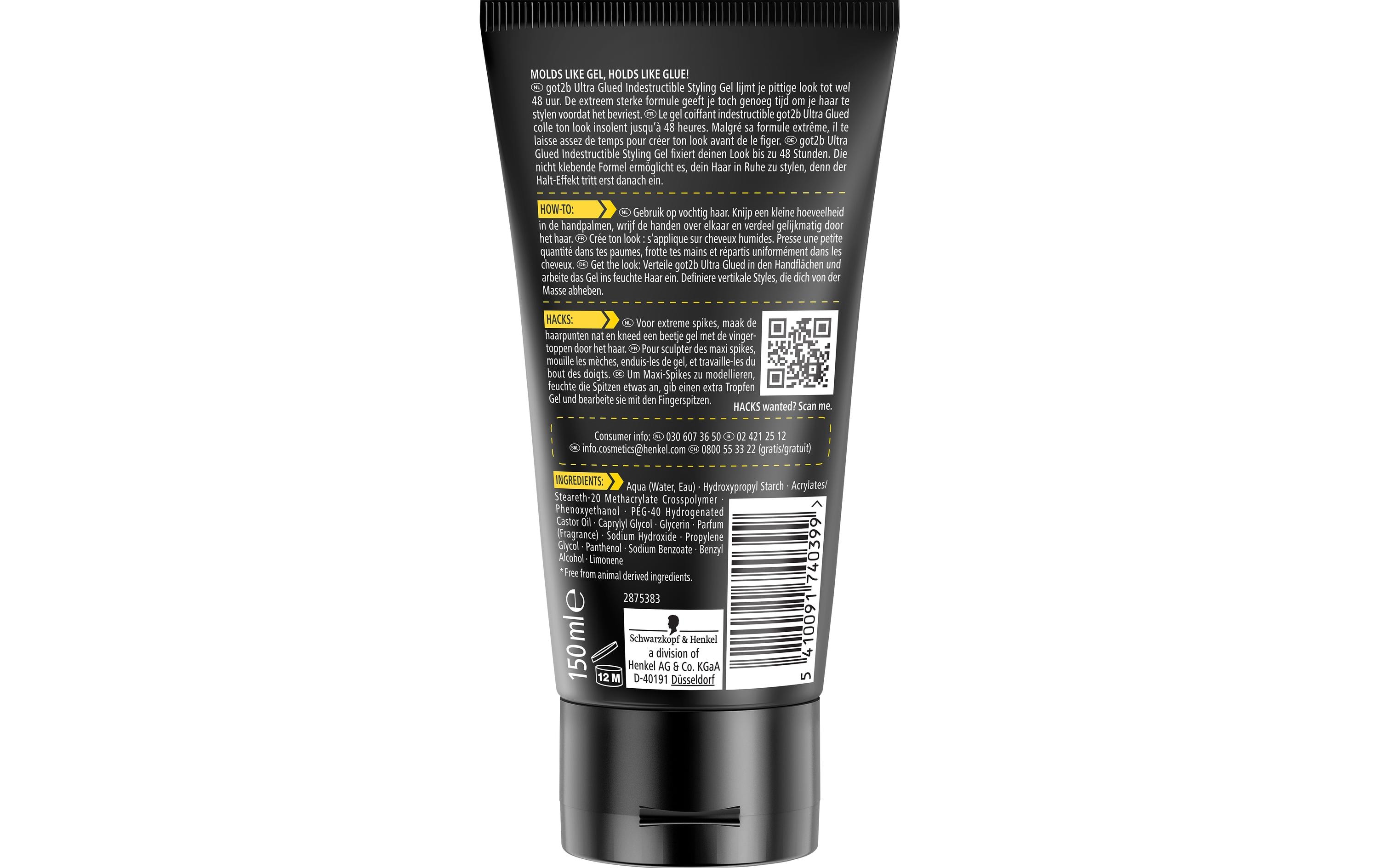 Haargel ultra glued 150 mlHaargel für den individuellen Look