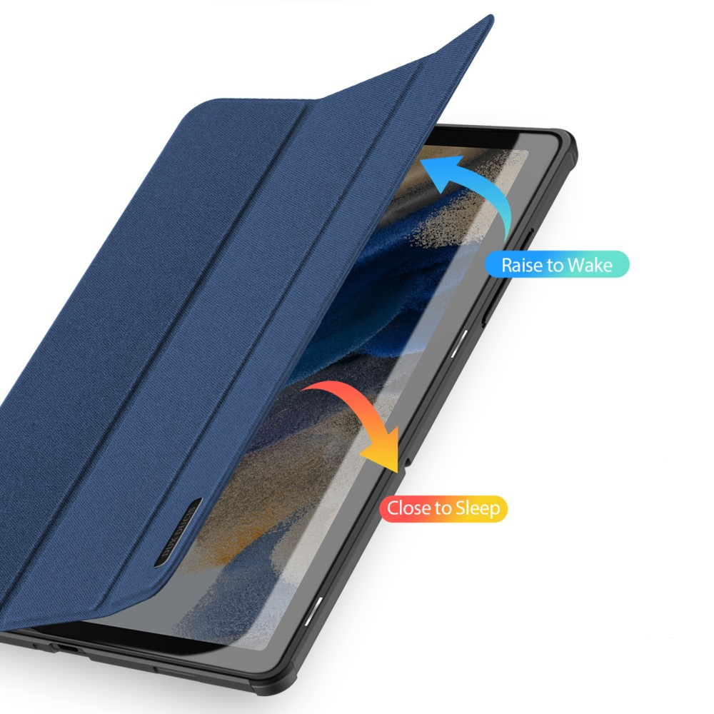 Samsung Galaxy Tab A9  Plus Tasche Smart Cover Hülle Stoff Design - Blau