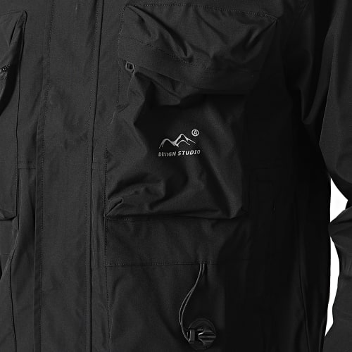 Veste Zippée Capuche Noir